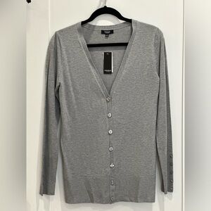 Premise Studio Cardigan Sweater Gray Medium Workwear Corporate Business Casual